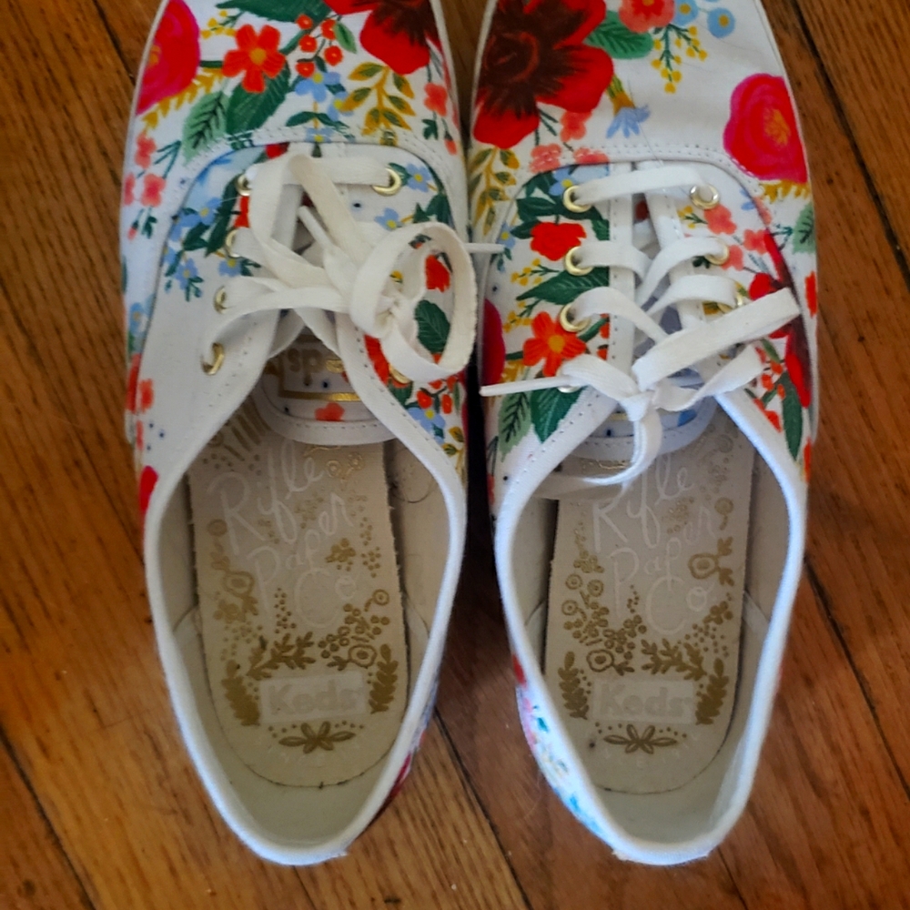Ked's floral rifle paper shoes